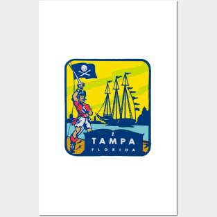 Vintage Tampa Florida Decal Posters and Art